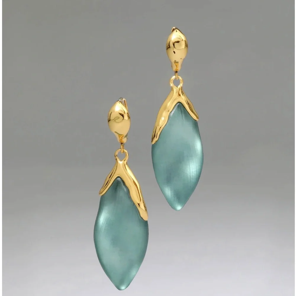Alexis Bittar Lucite Petal Leverback Earrings - Picture 1 of 2